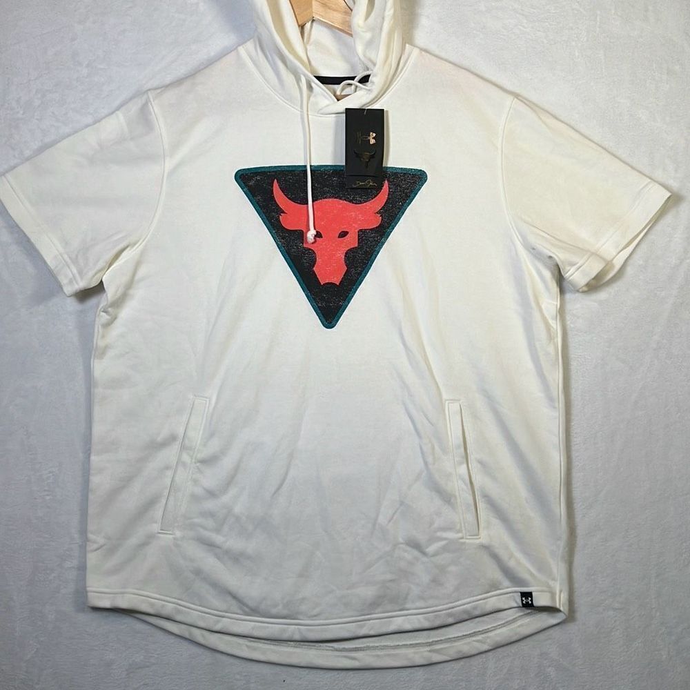 Under Armour Men's Project Rock Terry Short Sleeve Hoodie 1378019- NWT-‎ Men XL